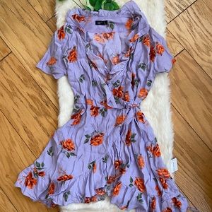 Nobody’s Child Floral Print Wrap Dress